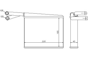 Nagrzewnica (220x165x40) Mercedes Sprinter 2-t (90
