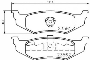 Klocki Hamulcowe Chrysler Tył Cruiser Neon 300m Te