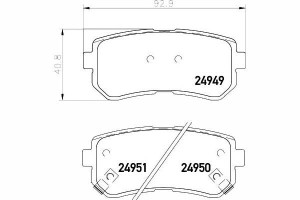 Klocki Hamulcowe Hyundai Tył I20 Ix20 08- Z Esp Te