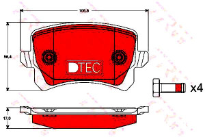 Klocki Hamulcowe Audi Tył A6 Q3 1,4-4,2 04- Dtec C