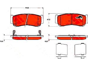 Klocki Hamulcowe Hyundai Tył H1 Santa Fe 01-12 Trw