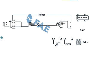 Sonda Lambda (ogrzewana) Citroen Saxo Peugeot 106