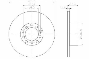 Tarcze Hamulcowe 2szt Mercedes Przód W123 200-300