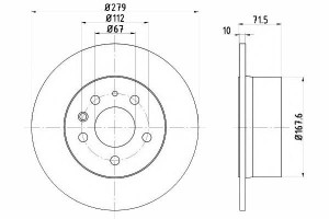 Tarcze Hamulcowe 2szt Mercedes Tył W123 W126 Texta