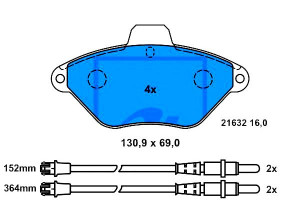 Klocki Hamulcowe Citroen Xantia 1.8-2.1d 06.95-04.