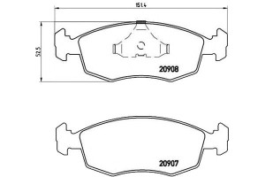 Klocki Hamulcowe Ford Scorpio 85-92 Przód Brembo