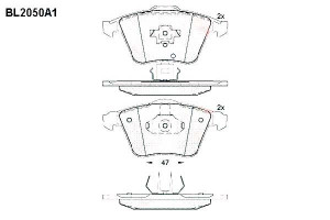 Klocki Hamulcowe Volvo S40 V50 09 03 Gr.18.5mm Prz