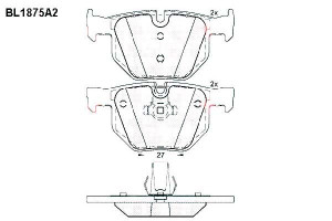 Klocki Hamulcowe Bmw 5 E60 E61 6 E63 17.3mm Wva237
