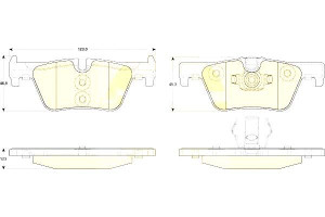 Klocki Hamulcowe Bmw 1 F20 3 F30 10> 17.3mm Kpl Gi