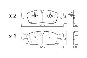 Klocki Hamulcowe Przód Mercedes M W166 11- Metelli