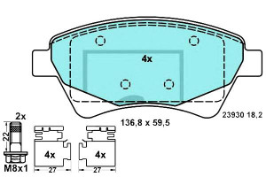 Klocki Hamulcowe Ceramiczne Renault Grand Scenic I