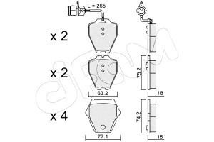 Klocki Hamulcowe Audi A8 2.5-6 0 98- Cifam