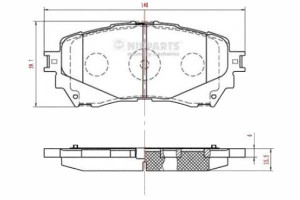 Klocki Hamulcowe Przód Mazda 6 13> Nipparts Nippar