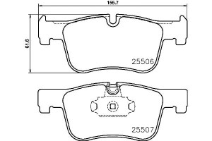 Klocki Hamulcowe Hella Pagid 34116850568 Pad1875 P
