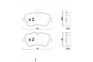 Klocki Hamulcowe Mercedes W203 C-klasa 00-07 Przód