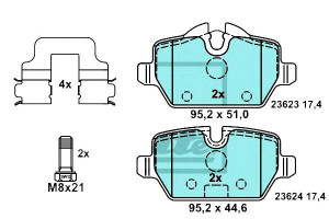 Klocki Hamulcowe Ceramiczne Bmw 1 (e81) 1 (e87) 3