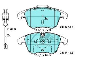 Klocki Hamulcowe Ceramiczne Citroen C5 Iii Peugeot