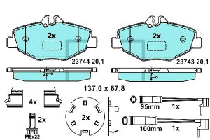 Klocki Hamulcowe Ceramiczne Mercedes E T-model (s2