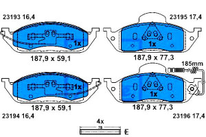 Klocki Hamulcowe Mercedes M (w163) 2.3-4.3 02.98-0