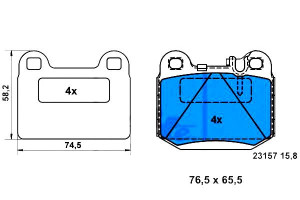 Klocki Hamulcowe Mercedes Tył W163 2,7-5,4 98-05 A