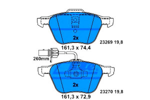 Klocki Hamulcowe Vw Przód Sharan T4 1,8-2,8 90-10