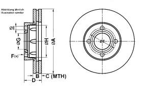 Tarcze Hamulcowe 2szt. Audi 100 80 90 1.6-2.4d 03.