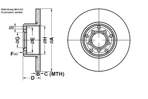 Tarcze Hamulcowe 2szt. Mercedes /8 (w114) /8 (w115
