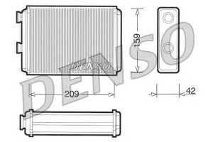 Nagrzewnica (209x159x42) Fiat Doblo Idea Punto Lan