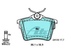 Klocki Hamulcowe Ceramiczne Citroen C5 Iii Peugeot