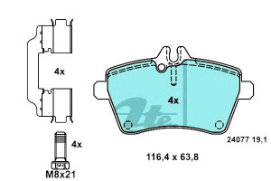 Klocki Hamulcowe Ceramiczne Mercedes A (w169) B (w