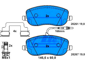Klocki Hamulcowe Citroen Przód C8 Jumpy 1,6-2,2 95