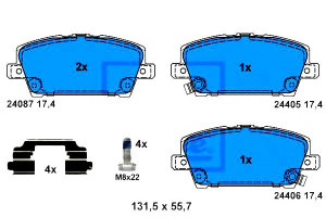 Klocki Hamulcowe Honda Przód Civic 1,4-1,8 2,2 Ctd