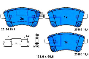 Klocki Hamulcowe Kia Venga 1.4-1.6d 02.10- Ate