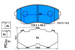 Klocki Hamulcowe Mazda Przód Mpv 2,0-3,0 99-06 Ate
