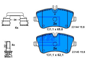 Klocki Hamulcowe Mercedes Przód W203 C209 R171 1,8