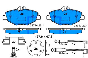 Klocki Hamulcowe Mercedes Przód W211 02- 220-270cd