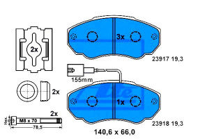 Klocki Hamulcowe Peugeot Przód Boxer 1,9-2,8 Hdi 9
