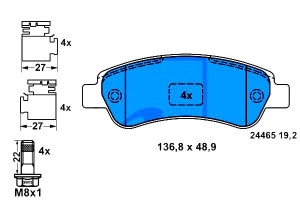 Klocki Hamulcowe Peugeot Tył Boxer 06- Jumper Duca