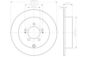 Tarcze Hamulcowe Mintex 1611500480 1611667880 4249