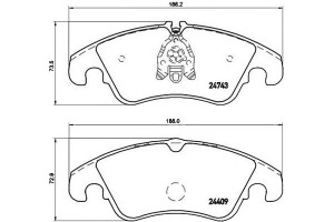Klocki Hamulcowe Audi A4 (b8) 07- Przód Brembo