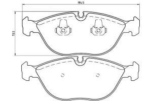 Klocki Hamulcowe Bmw 7 E38 750i 94-01 Brembo