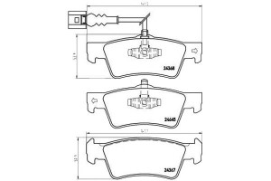 Klocki Hamulcowe Vw T5 03- Tył Z Czuj. Brembo