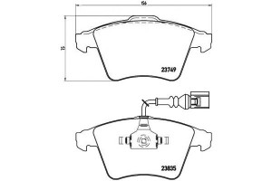 Klocki Hamulcowe Vw Touareg 02- Z Czuj. Brembo