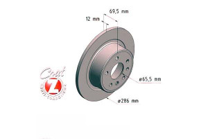 Tarcze Hamulcowe 2szt Opel Omega B 94-03 Tył Zimme