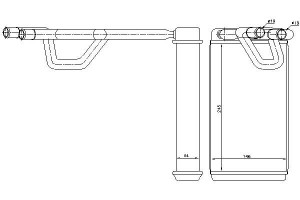 Nagrzewnica (245x147x44) Nissan Murano I Np300 Np3