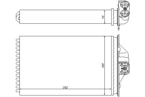 Nagrzewnica (282x182x42) Chrysler Voyager Iii Dodg
