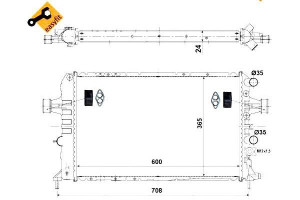 Chłodnica Opel Astra G 1,6 00- Nrf