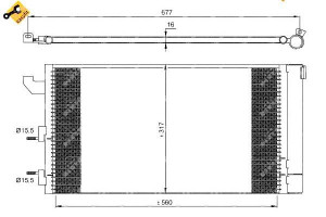 Skraplacz Klimatyzacji Fiat Panda 06- Nrf