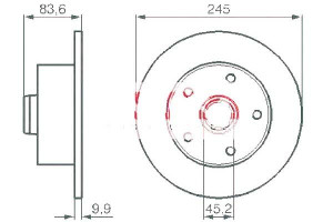 Tarcze Hamulcowe 2szt Audi A4 94-00 Tył +pierścień