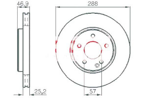 Tarcze Hamulcowe 2szt Mercedes W203 C-klasa 00-07
